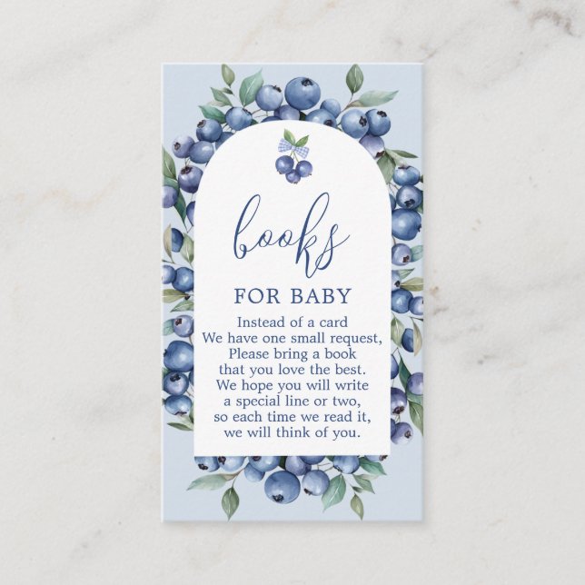 Blueberry Books for Baby Request Card (Front)