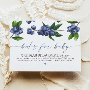Blueberry Books For Baby Shower Insert Card