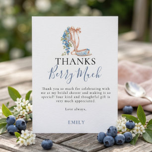 Blueberry Bridal Shower Thank You Card