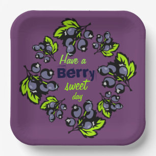 Blueberry Brunch Paper Plate