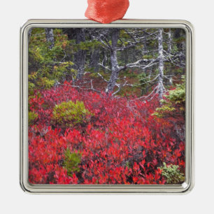 Blueberry bushes and pines metal tree decoration