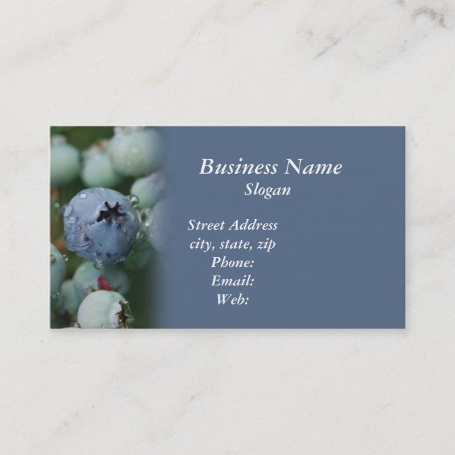 Blueberry  Business Card (Front)