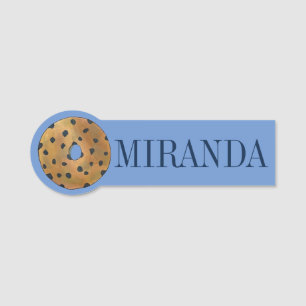 Blueberry Cake Doughnut Doughnut Breakfast Food Name Tag