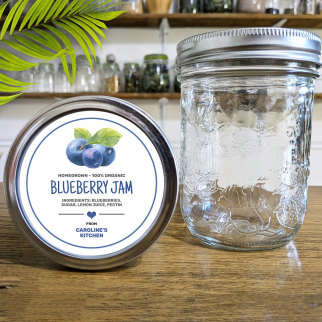Blueberry Canning Jar Label (Creator Uploaded)