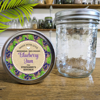 Blueberry Canning Jar Label