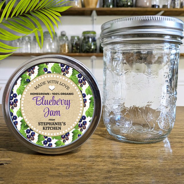 Blueberry Canning Jar Label (Creator Uploaded)