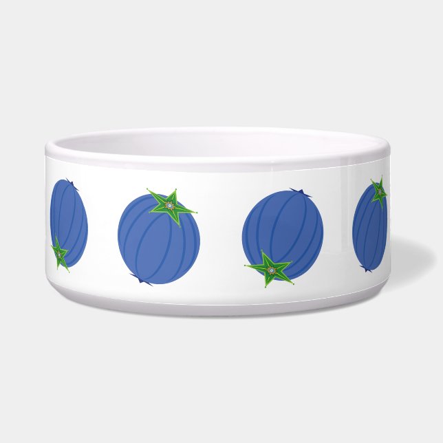Blueberry Ceramic Pet Bowl (2 Sizes) (Front)