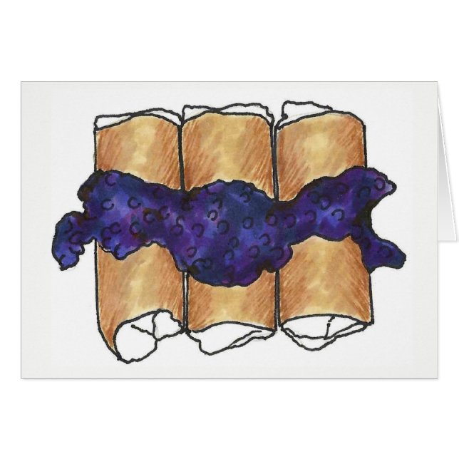 Blueberry Cheese Blintzes Jewish Deli Cuisine Food (Front Horizontal)