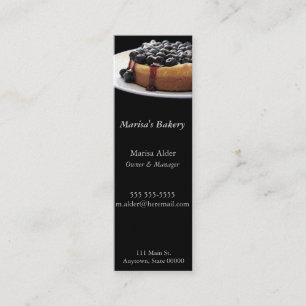 Blueberry cheesecake bookmark mini business card