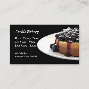 Blueberry cheesecake business card