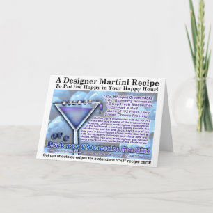 Blueberry Cheesecake Martini Greeting Card