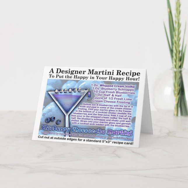 Blueberry Cheesecake Martini  Greeting Card (Front)