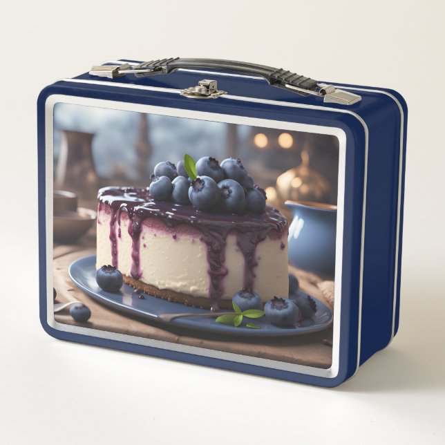 Blueberry Cheesecake Metal Lunch Box (Front)