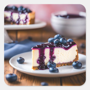 Blueberry Cheesecake Square Sticker