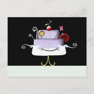blueberry cherry cake delicious dessert postcard