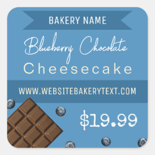 Blueberry Chocolate Cheesecake  Square Sticker
