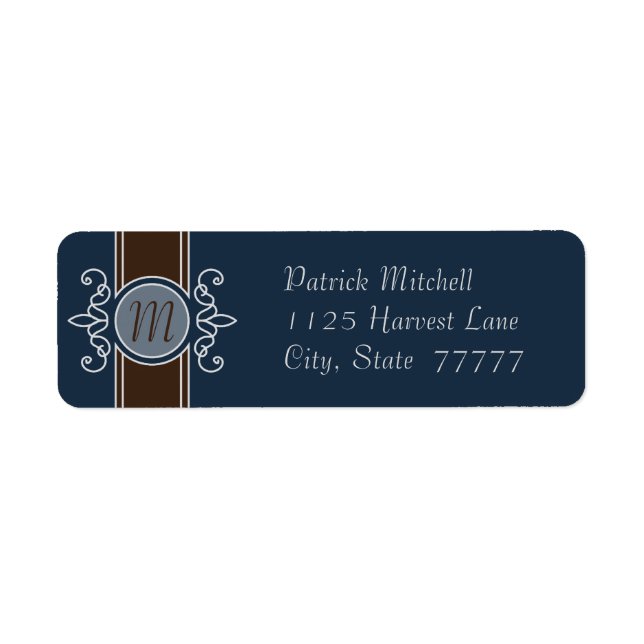 Blueberry Classic Harvest Return Address Labels (Front)