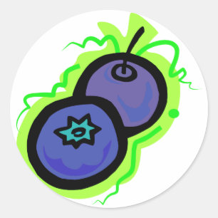 Blueberry Classic Round Sticker