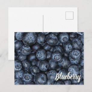 Blueberry Close Up Detail for Vegans Holiday Postcard