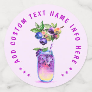 Blueberry Cocktail Party Confetti with Custom Text