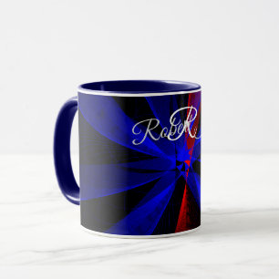 Blueberry Color Abstract Geometric Coffee Mug