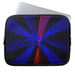 Blueberry Color Abstract Geometric Electronics Bag