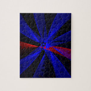 Blueberry Color Abstract Geometric Puzzle
