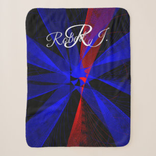 Blueberry Color Abstract Sherpa Blanket