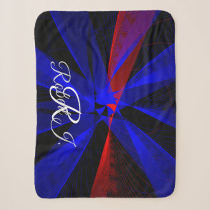 Blueberry Color Abstract Sherpa Blanket