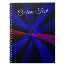 Blueberry Colour Abstract Geometric Spiral Noteboo