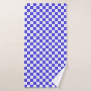 Blueberry cream checkered pattern bath towel set