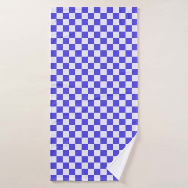 Blueberry cream checkered pattern bath towel set (Bath Towel)