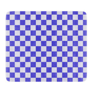 Blueberry cream checkered pattern cutting board