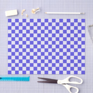 Blueberry cream checkered pattern tissue paper