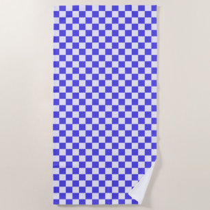 Blueberry cream chequered pattern beach towel