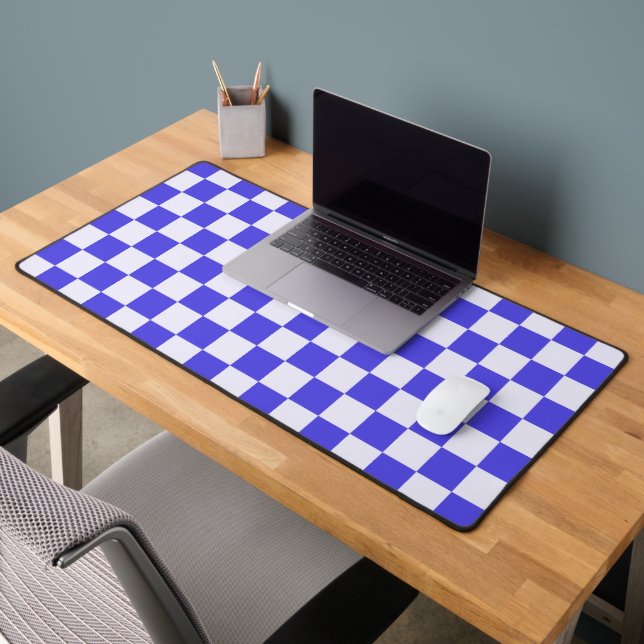 Blueberry cream chequered pattern desk mat (Office 2)