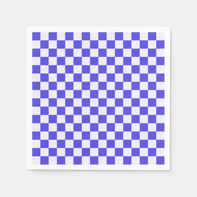 Blueberry cream chequered pattern napkin (Front)