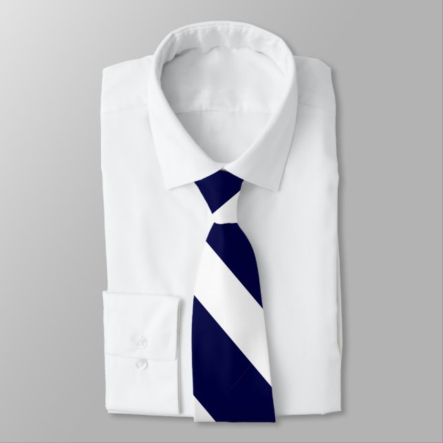 Blueberry Cream Striped Tie (Tied)