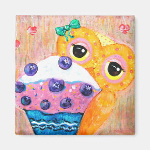 Blueberry Cupcake Love Magnet