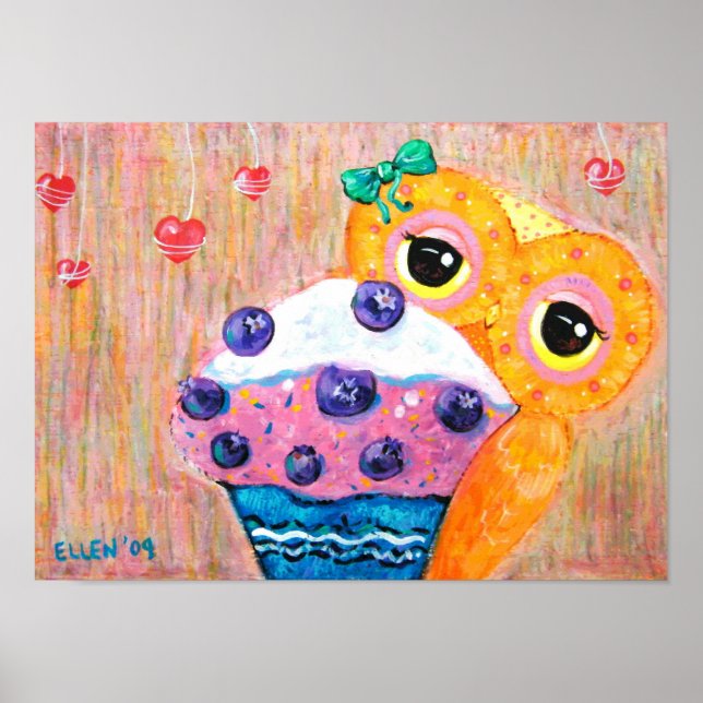 Blueberry Cupcake Love Poster (Front)