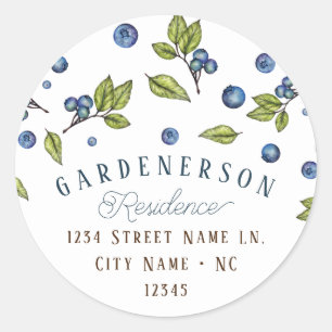 Blueberry Custom Classic Round Sticker