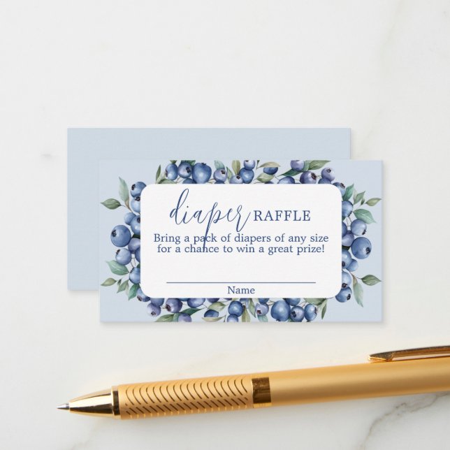 Blueberry Diaper Raffle Card (Front/Back In Situ)