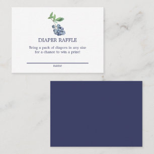 Blueberry Diaper Raffle Enclosure Card Shower