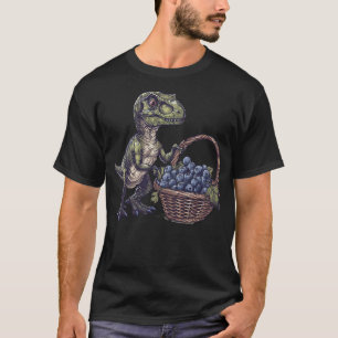 Blueberry Dinosaur Dino Blueberries T-Rex Drawing  T-Shirt
