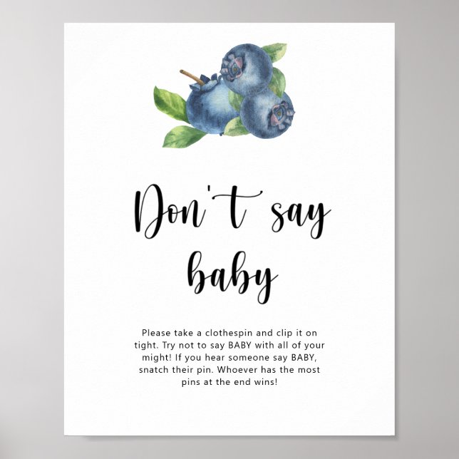 Blueberry - Don't say baby  Poster (Front)