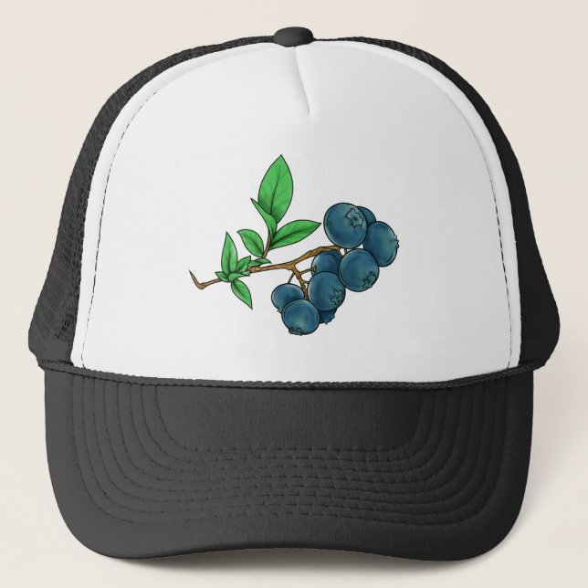 blueberry drawing trucker hat (Front)