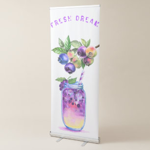 Blueberry Drink Party Banner - Custom Text