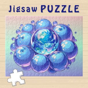 Blueberry Earth Planet comic book style -  Jigsaw Puzzle