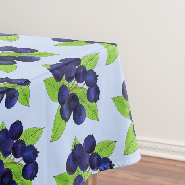 Blueberry Festival Maine Wild Blueberries Fruit Tablecloth (In Situ)