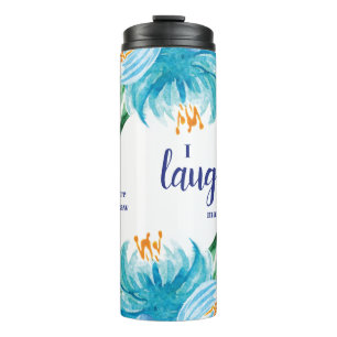 Blueberry Floral Sister-in-Laugh Funny Quote  Thermal Tumbler